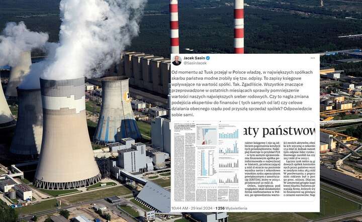 Koncern PGE jednocześnie ogłosił wysoką stratę i rekordowy zysk operacyjny / autor: materiały prasowe PGE / X @SasinJacek