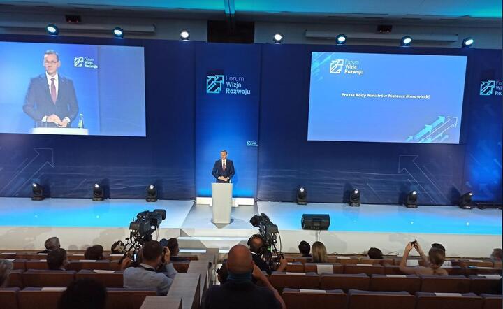 Premier Mateusz Morawiecki, Forum Wizja Rozwoju.  / autor: Fratria