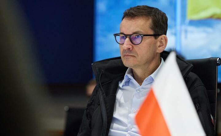 Premier Mateusz Morawiecki podczas spotkania premierów Polski, Slowenii i Czechz prezydentem Ukrainy w Kijowie, 15 marca 2022 / autor: materiały prasowe KPRM