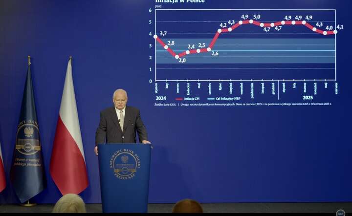 Konferencja prasowa prezesa NBP Adama Glapińskiego / autor: YT @nbppl - screen