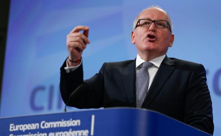 Wiceszef KE Frans Timmermans, fot. PAP/EPA/LAURENT DUBRULE