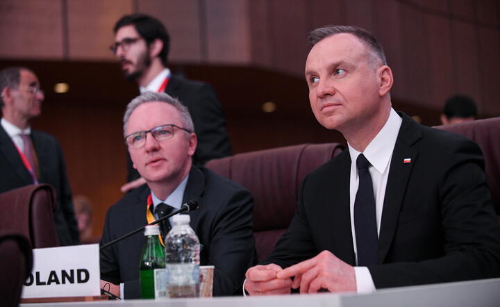 Krzysztof Szczerski, ambasador RP przy ONZ i Andrzej Duda / autor: PAP/EPA