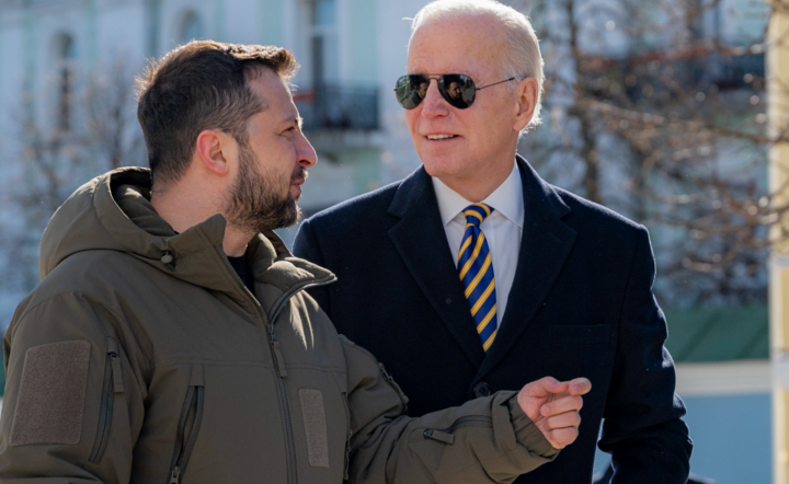Zełenski i Biden / autor: PAP/EPA/UKRAINIAN PRESIDENTIAL PRESS SERVICE HANDOUT