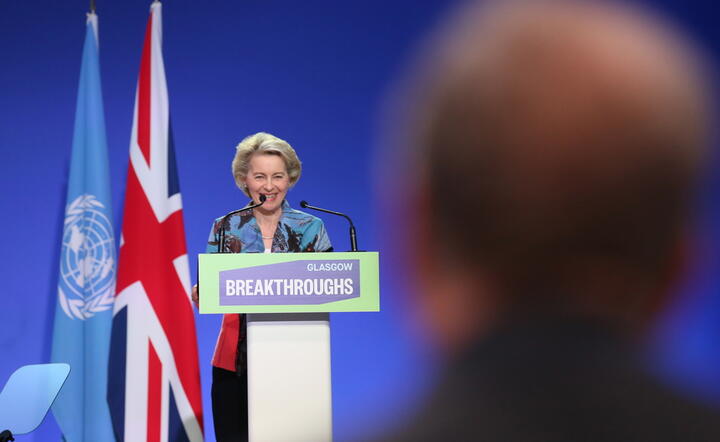 Ursula von der Leyen na COP26 / autor: PAP/EPA/ROBERT PERRY