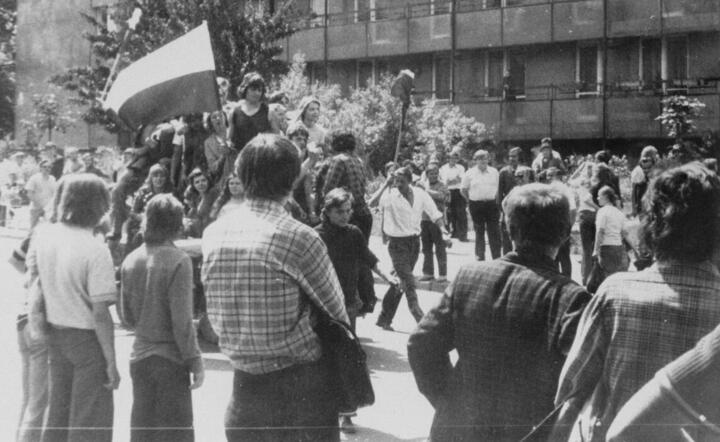 Protestujący w Radomiu / autor: PAP/Reprodukcja