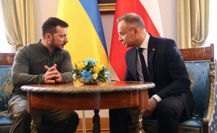 prezydent Andrzej Duda przyjął w Belwederze prezydenta Ukrainy Wołodymyra Zełenskiego / autor: PAP
