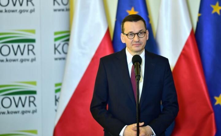 Mateusz Morawiecki na uroczystości dot. nieodpłatnego przekazania gruntów pod budowę Nowego Szpitala Onkologicznego.  / autor: PAP/Sebastian Borowski