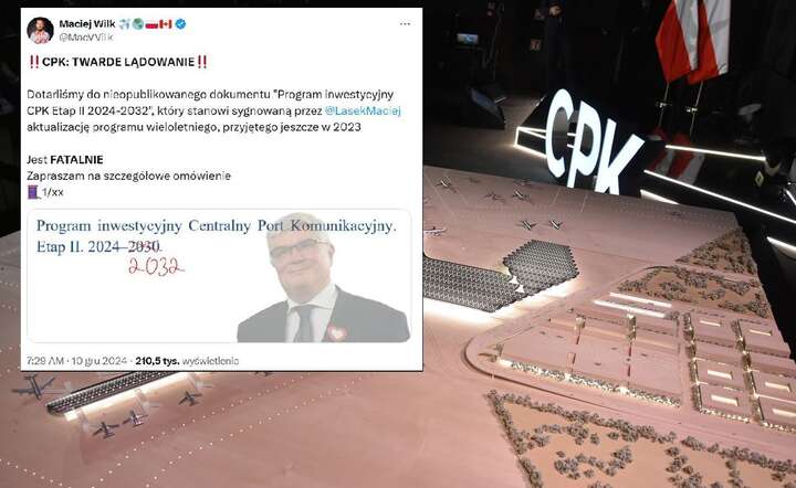  „Program inwestycyjny CPK Etap II 2024-2032” jest dokumentem porażającym - to faktyczne utrącenie projektu CPK / autor: Fratria / LK , X - screen