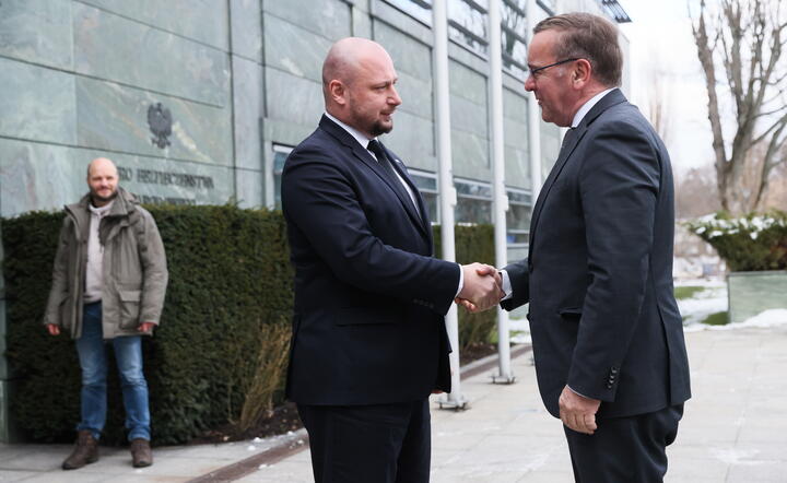 Szef Biura Bezpieczeństwa Narodowego Jacek Siewiera oraz minister obrony Niemiec Boris Pistorius / autor: pap