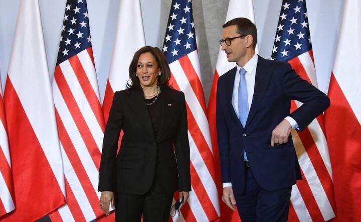 Kamala Harris i Mateusz Morawiecki  / autor: PAP/Marcin Obara