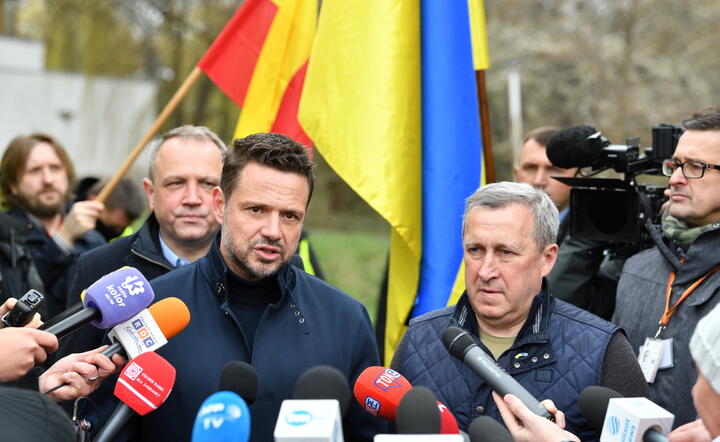 Rafał Trzaskowski, Andrij Deszczyca / autor: PAP/Radek Pietruszka