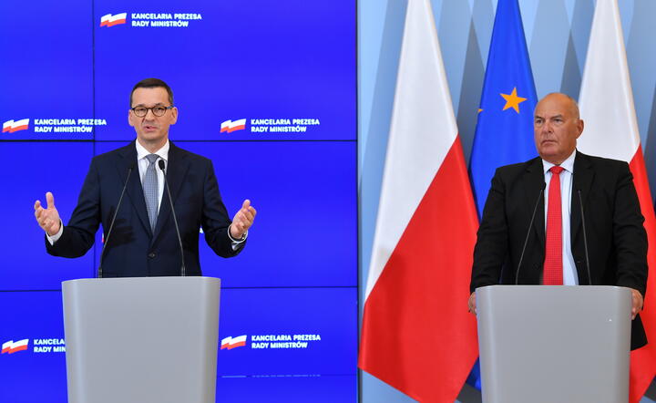 Konferencja Mateusza Morawieckiego i Tadeusza Kościńskiego / autor: PAP