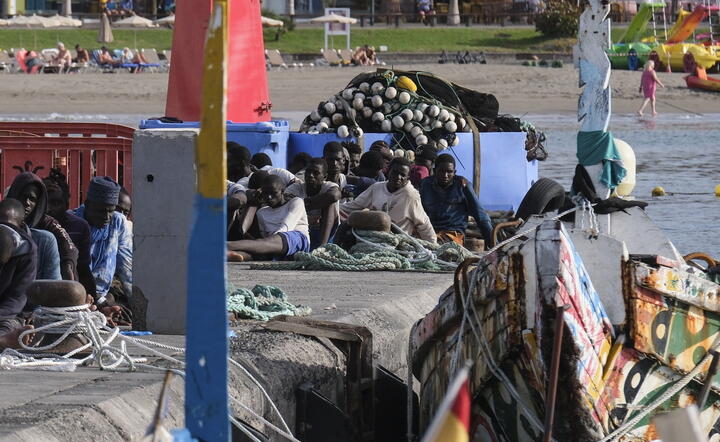 migranci na Wyspach Kanaryjskich 23.10.2023 / autor: EPA/PAP