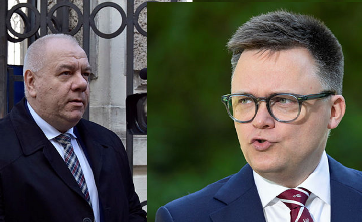 Poseł Jacek Sasin i marszałek Szymon Hołownia / autor: Fratria