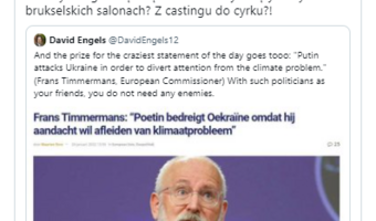 Obsesja czy oportunizm? Timmermans: Inwazja to lekceważenie pytań o klimat