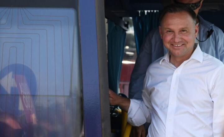 Andrzej Duda podczas spotkania z mieszkańcami Niebylca, 10 bm / autor: PAP/Darek Delmanowicz