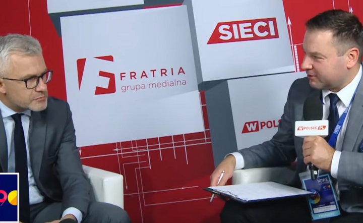 Krzysztof Nowicki, wiceprezes zarządu ds. fuzji i przejęć, Grupy Lotos w rozmowie  z Maksymilianem Wysockim. / autor: Fratria