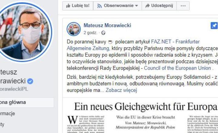 Premier: Potrzebujemy Europy Solidarności