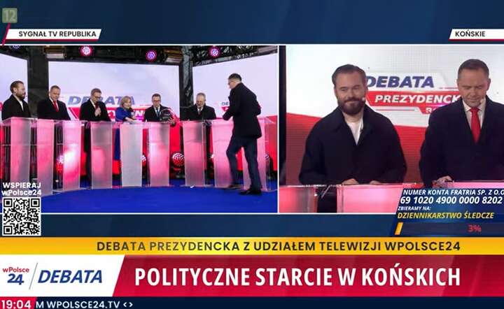 Debata prezydencka w Końskich / autor: wPolsce24 - screen