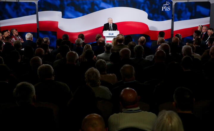 Jarosław Kaczyński w Ełku / autor: PAP