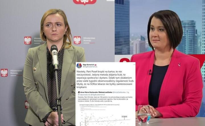 wiceminister rozwoju Olga Semeniuk i poseł Anna Maria Siarkowska / autor: wpolityce.pl/Fratria