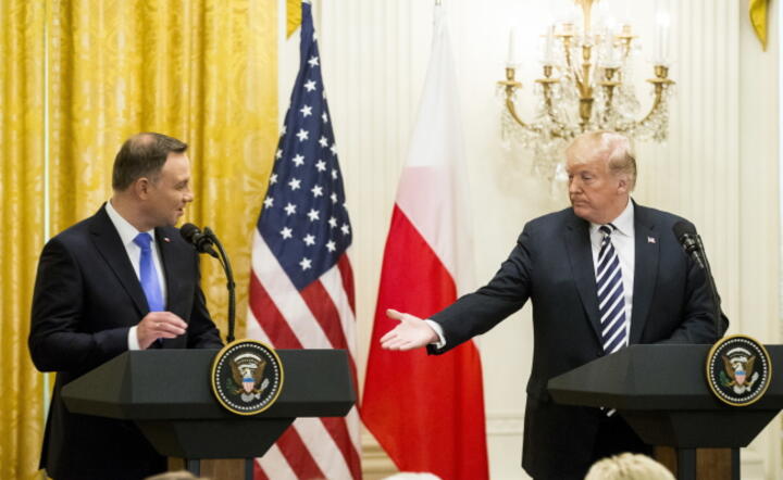spotkanie Dudy i Trumpa / autor: PAP/EPA/MICHAEL REYNOLDS