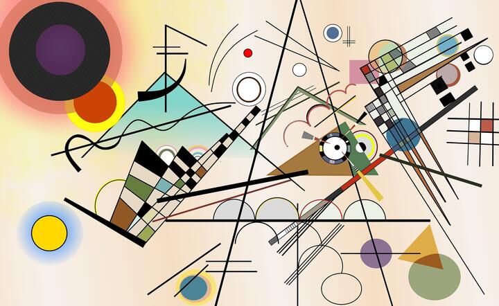obraz Kandinsky'ego "Kompozycja". Uwaga - prezentowany obraz nie jest pochodzącą z kradzieży akwarelą sprzedaną na aukcji w Berlinie / autor: Pixabay