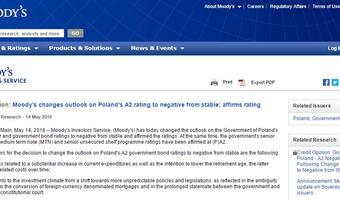 Werdykt Moody's: Rating Polski utrzymujemy, ale...