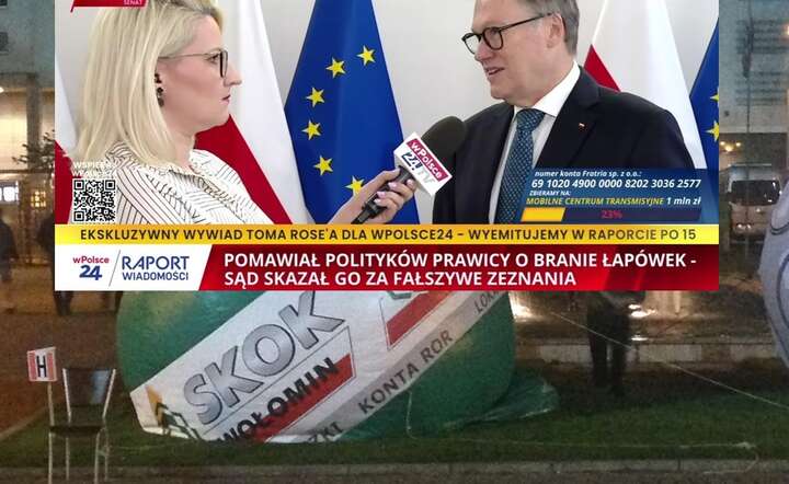 Sen. Grzegorz Bierecki w telewizji wPolsce24: sprawa SKOK Wołomin to było zaplanowane uderzenie polityczne / autor: YT @wpolscepl - screen / Fratria 