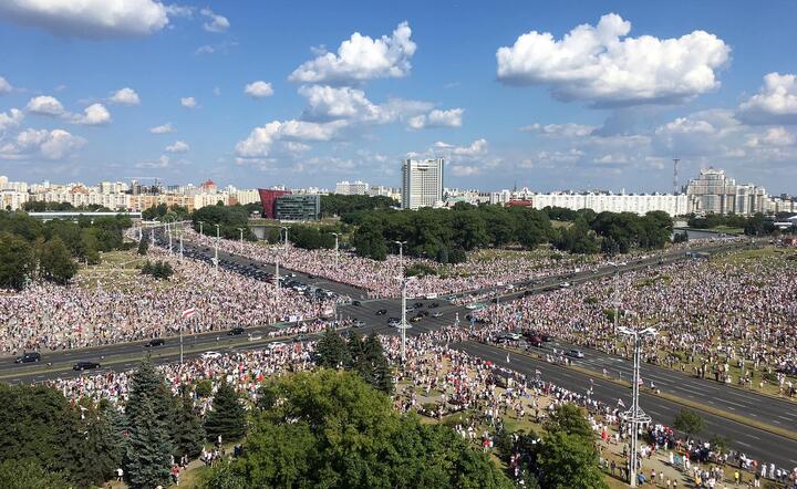 Uczestnicy marszu wolności domagają się uczciwych wyborów i zmiany władzy w kraju / autor: Tatyana Korovenkova i Dmitry Brushko/ TUT.BY