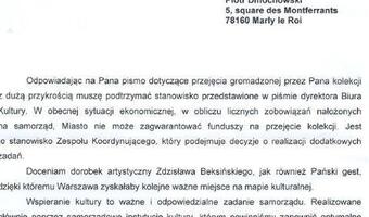 Warszawa mogła otrzymać kolekcję dzieł Beksińskiego za darmo. Nie chce
