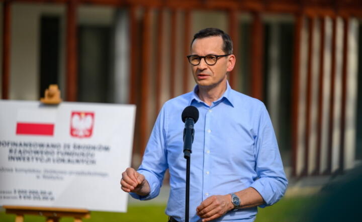 Premier Mateusz Morawiecki podczas wizyty w Żłobku i Przedszkolu Samorządowym w miejscowości Niebylec / autor: PAP/Paweł Topolski
