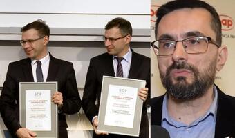 Michał i Jacek Karnowscy oraz Goran Andrijanić z nagrodami SDP