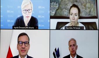 Wideokonferencja premierów Polski, Litwy, Łotwy, Estonii