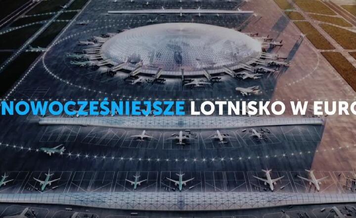 Wizualizacja wyglądu lotniskowej części projektu CPK / autor: materiały prasowe CPK / screen YT