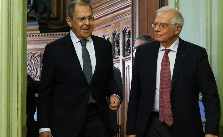 Siergiej Ławrow i Josep Borrell / autor: PAP/EPA