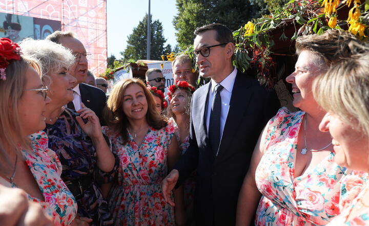 Mateusz Morawiecki w Miętnem / autor: PAP