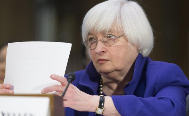 Prezes Fed Janet Yellen na konferencji w Kongresie USA, fot. PAP/EPA/Michael Reynolds