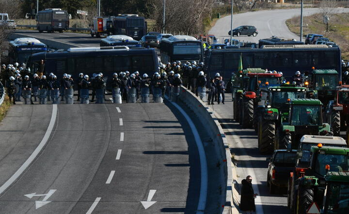 Protest greckich farmerów / autor: PAP/EPA