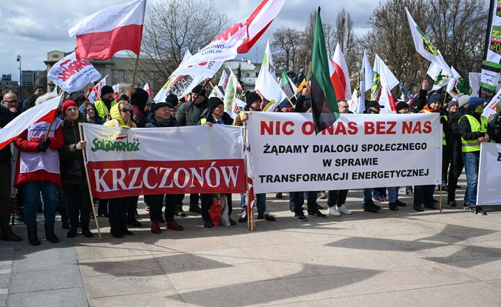Protest górników / autor: PAP