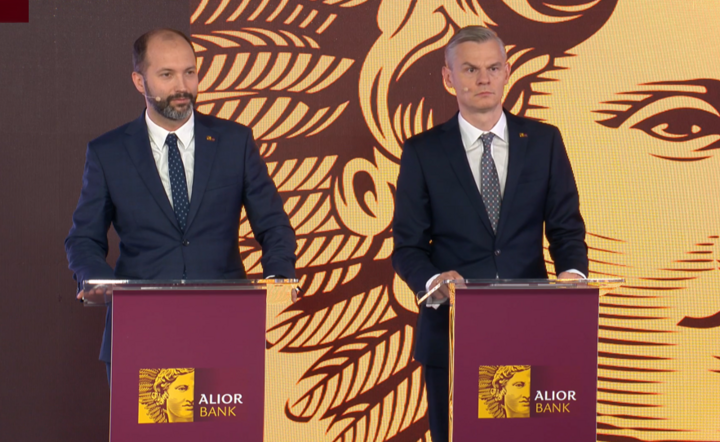 prezes Alior Banku Grzegorz Olszewski i wiceprezes Radomir Gibała  / autor: Fratria/ Alior Bank
