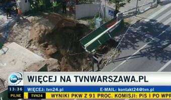 Warszawskie metro po kolejnej katastrofie - zapadła się ulica