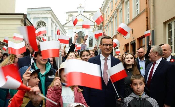 Mateusz Morawiecki w Wilnie  / autor: PAP/Valdemar Doveiko 