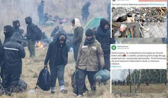 Obraz po próbie forsowania granicy przez imigrantów [wideo]