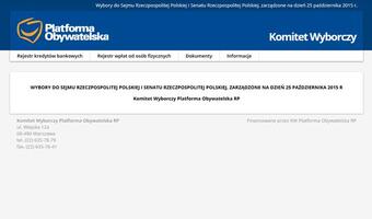 Fatalna strona PO: Utrzymywana za pieniądze podatników