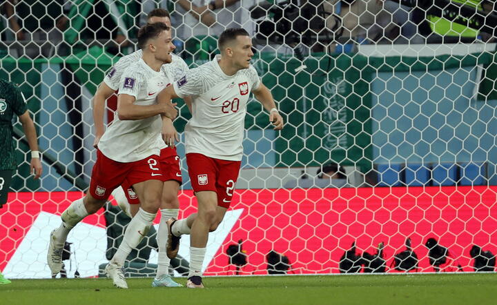 Piotr Zieliński po strzale bramki dla Polski / autor: fotoserwis PAP