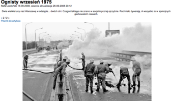 To już drugi pożar na Moście Łazienkowskim. Po raz pierwszy zapalił się on 40 lat temu