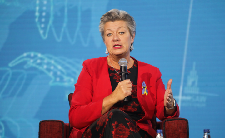 unijna komisarz ds. wewnętrznych Ylva Johansson / autor: PAP/Albert Zawada