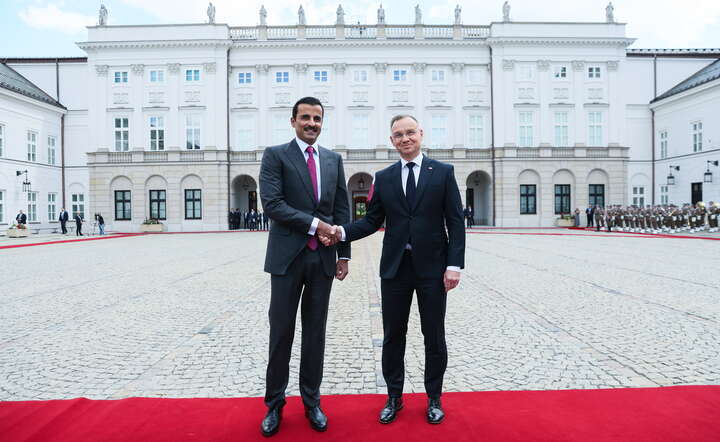 Prezydent Duda powitał emira Kataru / autor: PAP