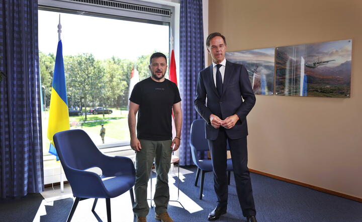 Wołodymyr Zełenski i Mark Rutte / autor: PAP/EPA